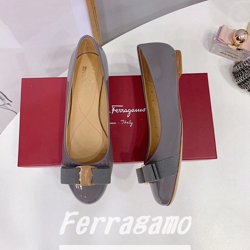 Giày Da Bóng Đế Bệt Nhập Khẩu 7 Màu Thời Trang Cho Nữ Size 34-41