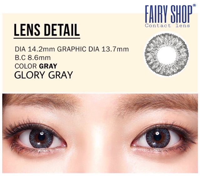 Áp tròng Glory gray Kính Áp Tròng FAIRY SHOP CONTACT LENS