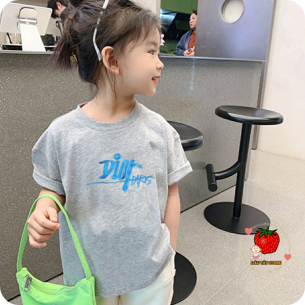 Áo phông cộc tay Diorr cho bé trai bé gái chất cotton 4c cho bé trai bé gái size từ 8-20kg - DT2022
