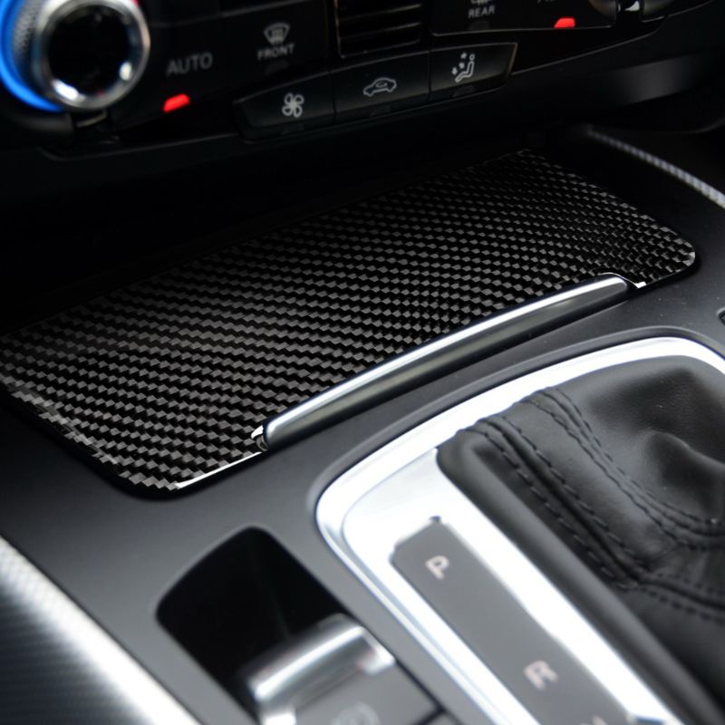 Miếng Dán Sợi Carbon Trang Trí Bảng Điều Khiển Cần Gạt Số Cho Xe Hơi Audi A4 B8 A5 Q5