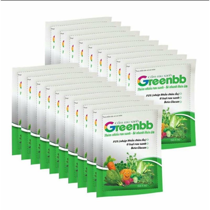 Cốm rau xanh GREENBB chống táo bón cho bé