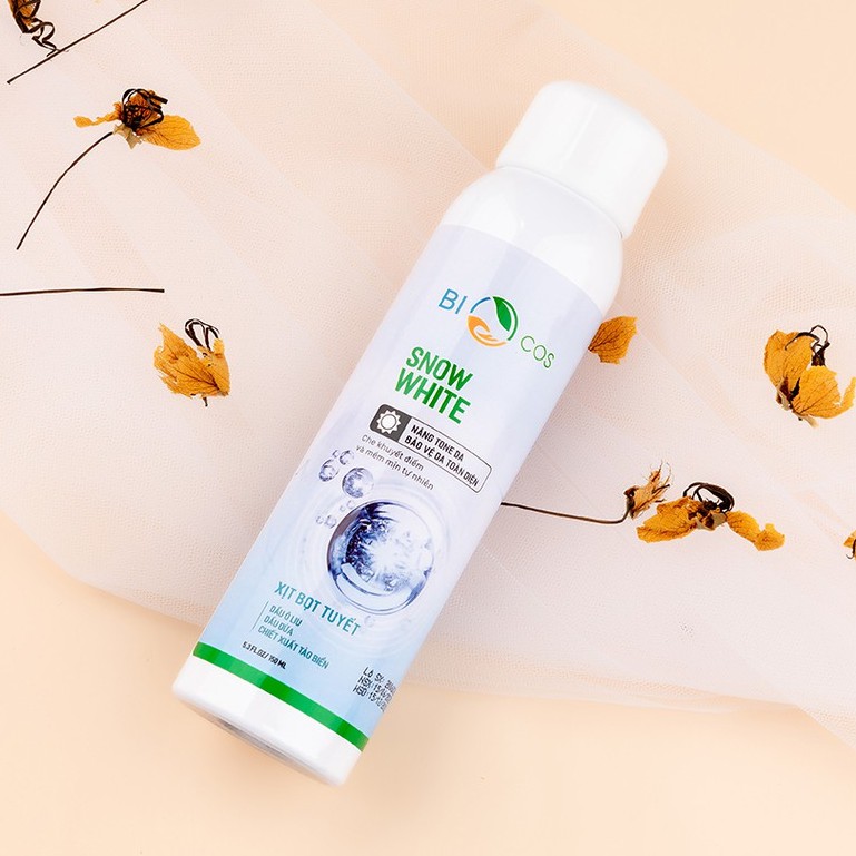 Xịt Chống Nắng Snow White Biocos Dưỡng Ẩm Trắng Sáng 150ml