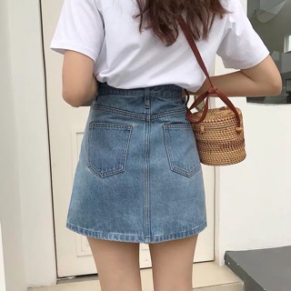 Chân váy bò basic(ảnh thật ảnh cuối)
