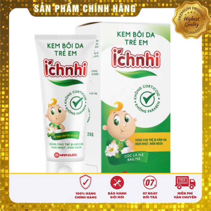 [Chính hãng] Kem bôi da trẻ em Ích Nhi 20g - giảm ngứa do muỗi, côn trùng cắn, hăm tã, nứt da , sưng đỏ , mẫn ngứa