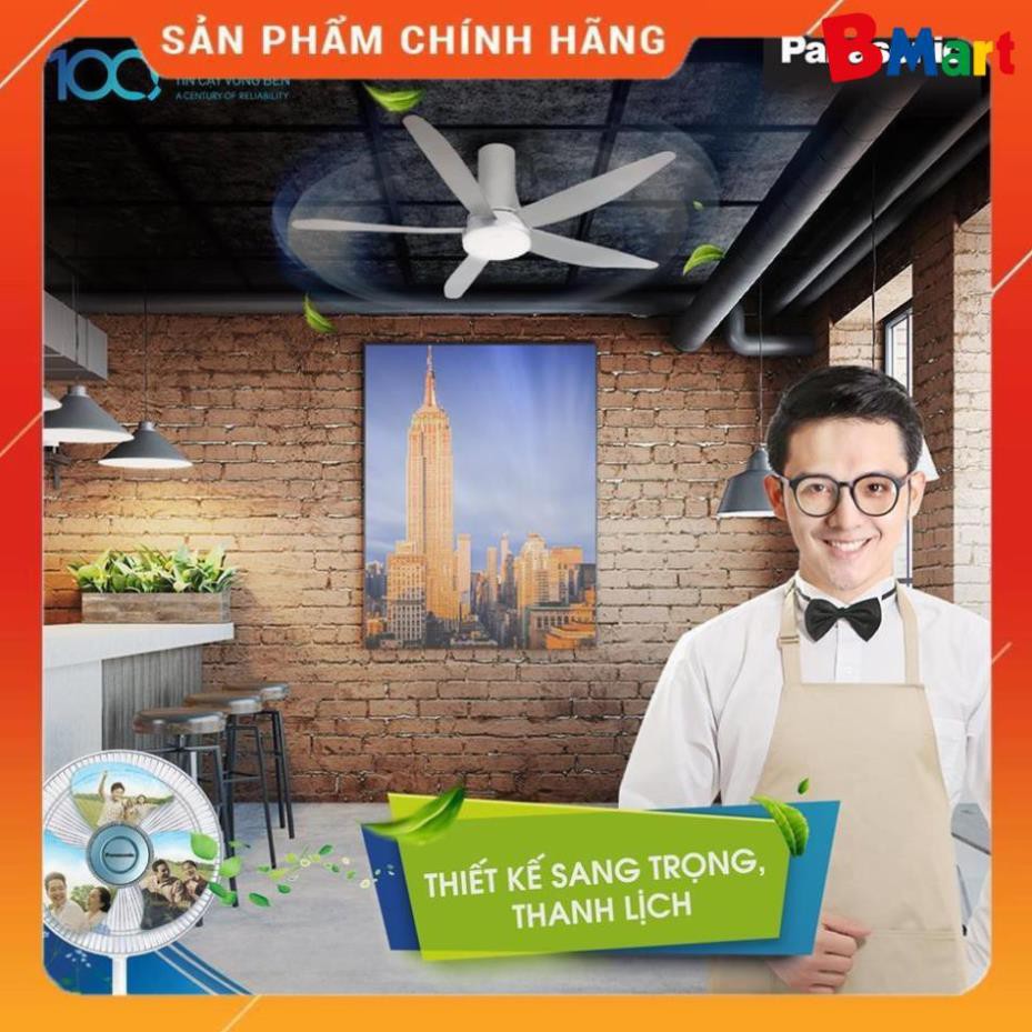 [FreeShip] Quạt trần cao cấp 5 cánh Panasonic có đèn F-60UFN - có điều khiển , Hàng chính hãng - Bảo hành 12 tháng  - BM