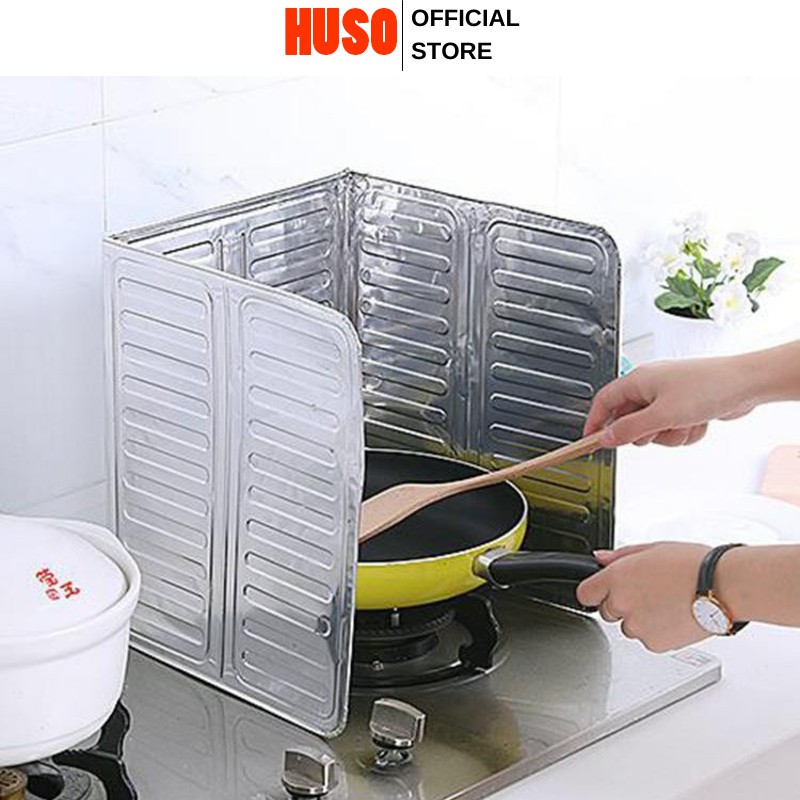 Khung Nhôm - Tấm Chắn Chống Bắn Dầu Mỡ Rán Size 32.5*84cm - HUSO