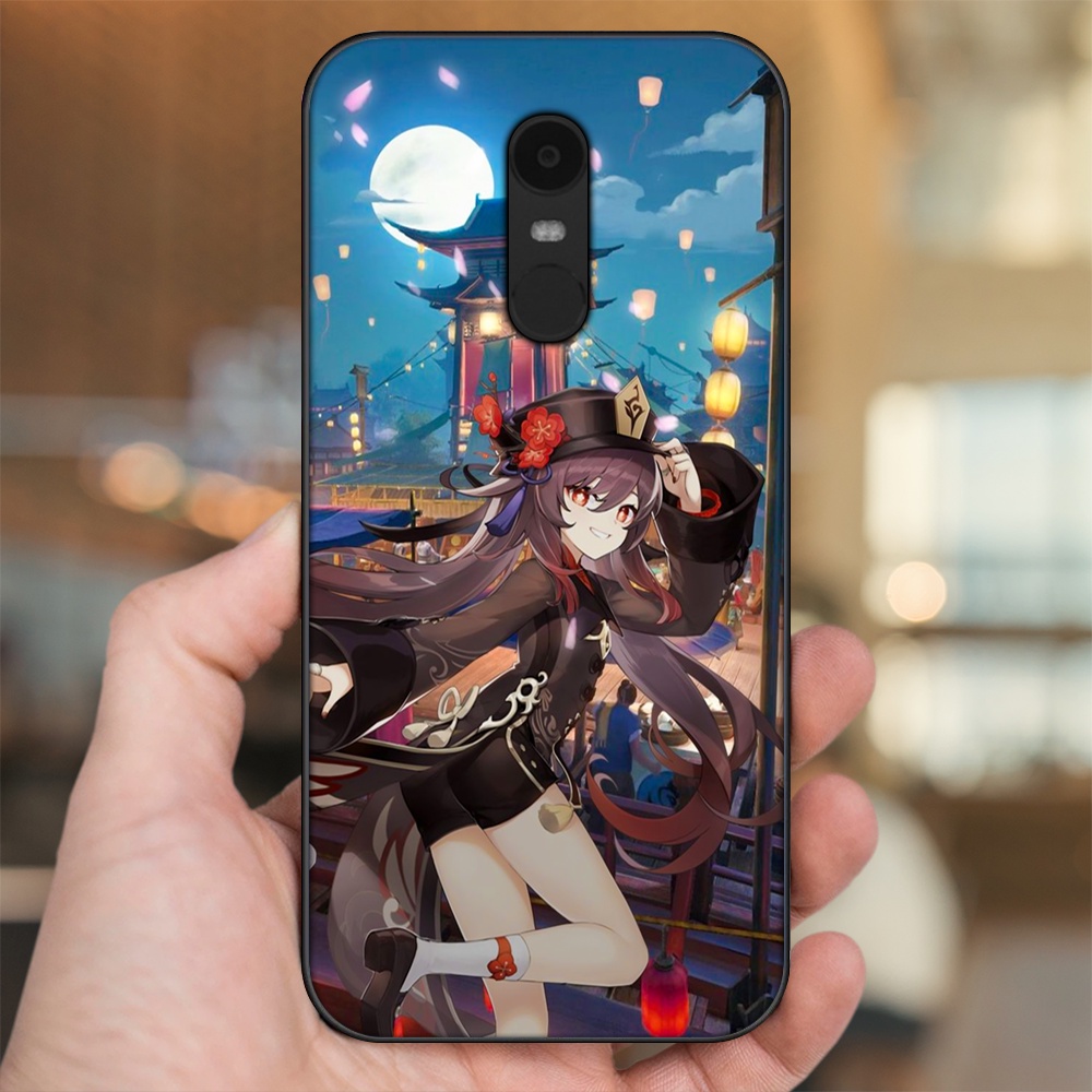 Ốp lưng Xiaomi Redmi 5 Plus viền đen in hình Hutao Genshin Impact