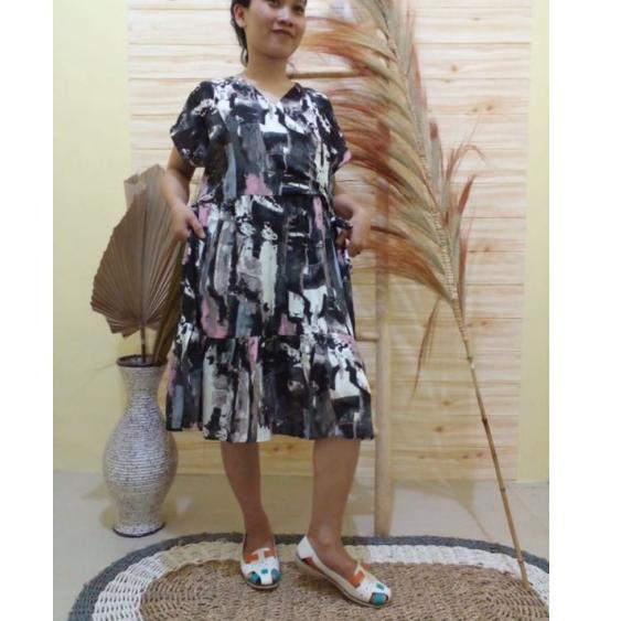 Năm Đầu	Đầm kimono Dài Đến Đầu Gối Phối Bèo Nhún Nữ Tính | BigBuy360 - bigbuy360.vn