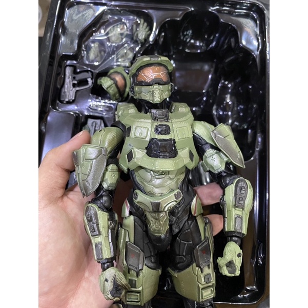 Mô hình nhân vật Halo 5 Play Arts của Guardians Master, đồ chơi chiến binh game hành động Halo5 cao 25cm cử động khớp