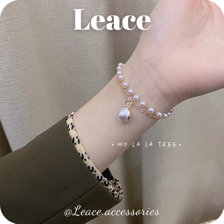 Vòng tay nữ, lắc tay 2 lớp đính ngọc đơn giản thời trang Hàn Quốc BL001,002 Leace.accessories