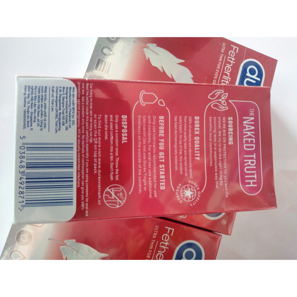 [Sỉ durex][COMBO] 4 hộp Bao cao su SIÊU MỎNG Durex Fertherlite Ultima - 48 cái