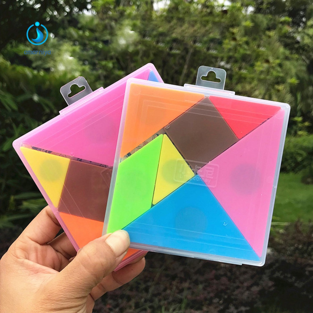 Bộ Đồ Chơi Ghép Hình Tangram Bằng Nhựa Có Nam Châm Cho Trẻ Em Và Người Lớn