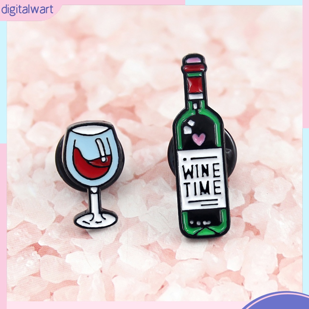 Huy hiệu cài áo trang trí hình chai rượu độc đáo
