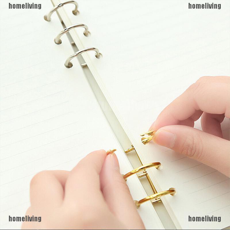 [homeliving] 1x Sổ Tay Bìa Hình Chiếc Lá Bằng Kim Loại Rời Album Có Khóa Cài