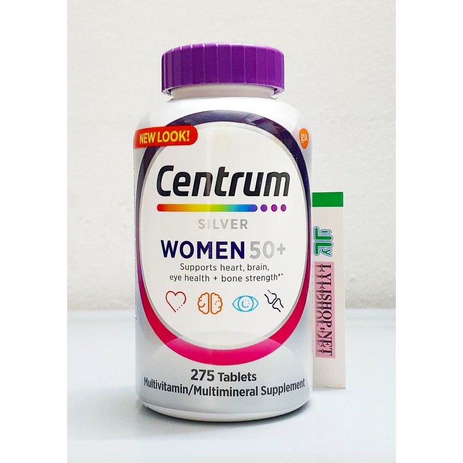 Bổ tổng hợp Centrum silver ultra women's 50+ chai 275 viên từ mỹ. Vitamin cho phụ nữ trên 50 tuổi