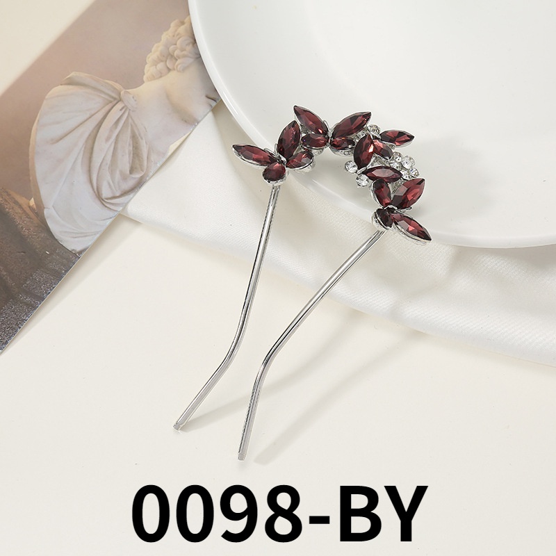 Lược Cài Tóc Chữ U Đính Pha Lê Hình Bướm Thời Trang Cho Nữ