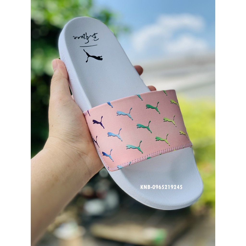 ♥️ Freeship+Ảnh Thật ♥️dép PUMA,dép quai ngang nam nữ,dép quai ngang thể thao nam nữ 𝙋𝙐𝙈𝘼 màu trắng quai hồng