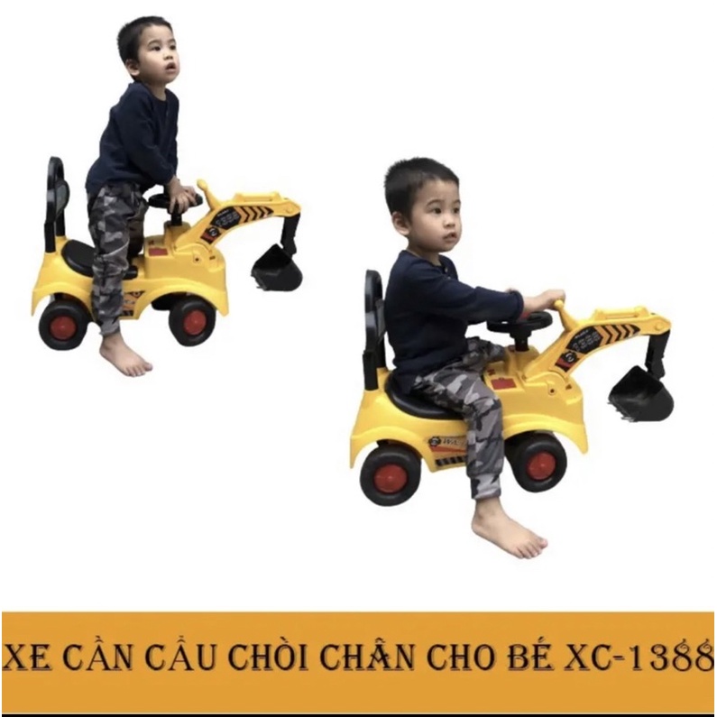 Xe cẩu cho bé có nhạc có còi có đèn