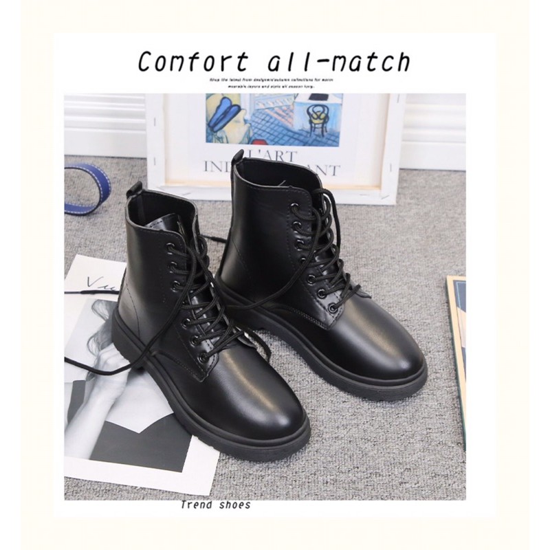 [ ORDER QUẢNG CHÂU] Boots da cổ cao basic Hàn Quốc có ảnh thật | BigBuy360 - bigbuy360.vn