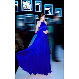 maxi  yếm lụa trễ vai