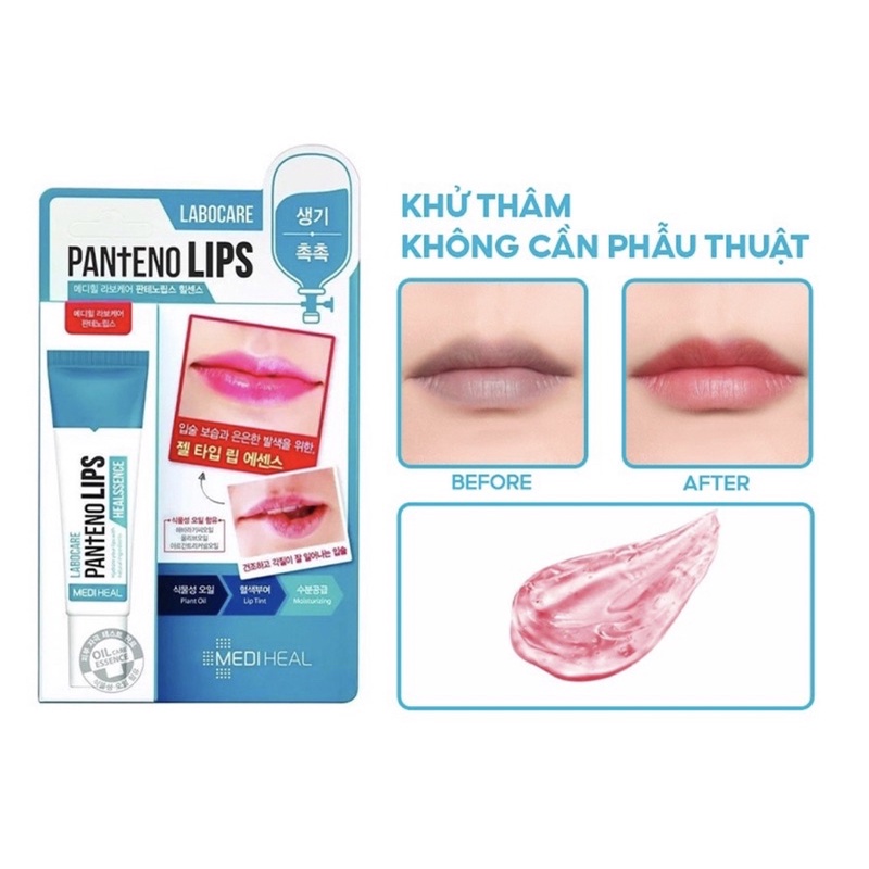 Son Dưỡng MEDIHEAL Labocare Pantenolips Healssence &amp; HealBlam Ngừa Thâm Môi Ngày &amp; Đêm 10ml