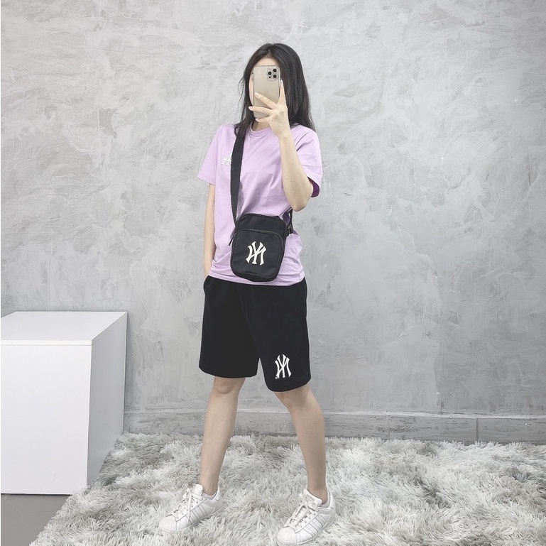 Túi bao tử / Túi đeo chéo MLB NY Nylon Hip Sack NEW YORK YANKEES BLACK | ẢNH THẬT CHỤP TẠI SHOP | CÓ SẴN