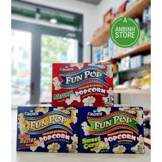 Bắp bung hay bắp rang bơ Crown của Mỹ hộp 297g