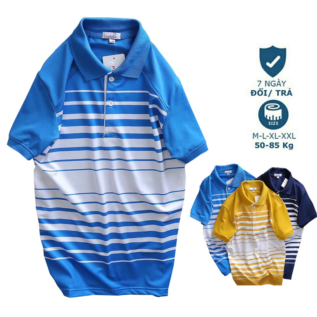 Áo Phông Nam Trung Niên -Áo thun Polo nam cổ bẻ  vải  Cotton lạnh xuất xịn, chuẩn form,sang trọng-lịch lãm