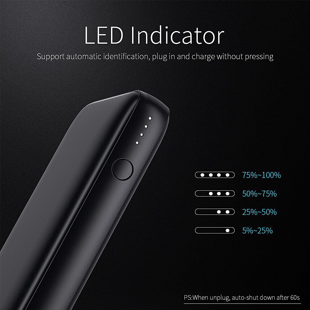 Pin Sạc Dự Phòng Essager Cho Xiaomi Mi 9 Iphone Hai Cổng Usb Thiết Kế Mỏng 10000mah