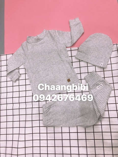 Set cổ 3cm kèm mũ momma baby