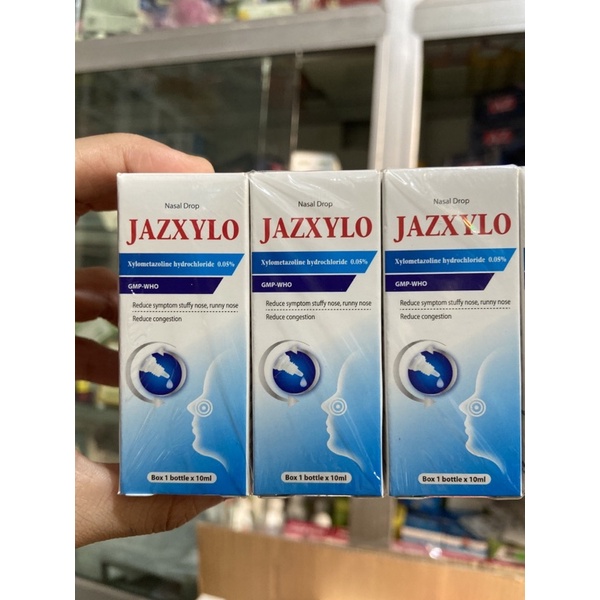 Nhỏ xịt mũi Jazxylo   Giảm nghẹt mũi, sổ mũi, Giảm sung huyết