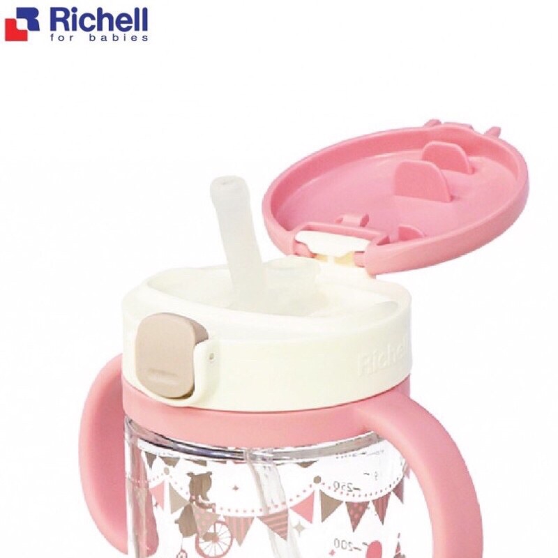 BÌNH Ống Hút AQ Richell 200ml Chính Hãng