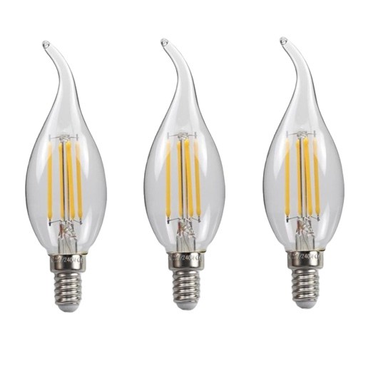 Bộ 3 bóng đèn Led Edison C35 4W hình nến đui E14