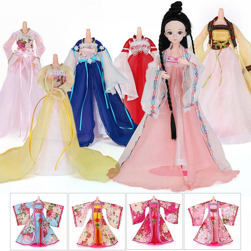 Búp bê barbie thay thế thời trang váy ngắn quần áo giản dị cô gái đồ chơi công chúa váy cưới thời trang phù hợp