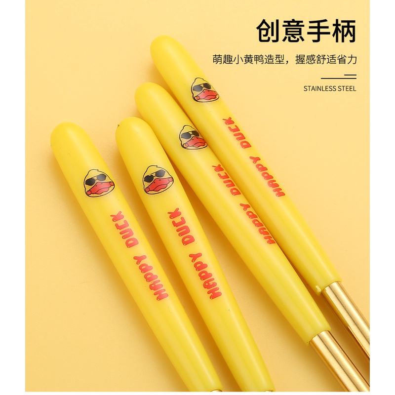 Hộp 5 đôi đũa họa tiết vịt vàng DUCK đáng yêu