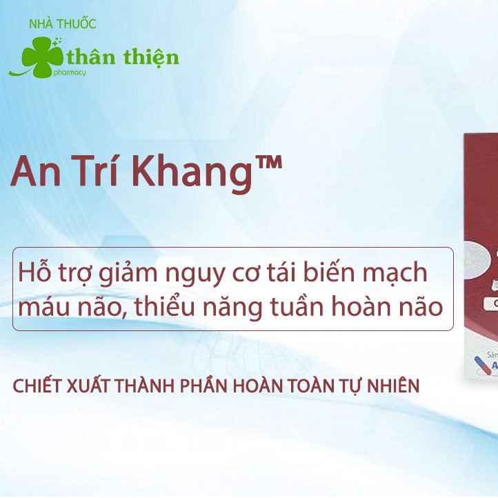 An Trí Khang – Hỗ trợ giúp hoạt huyết và tăng tuần hoàn máu não (Hộp 3 vỉ x 10 viên)