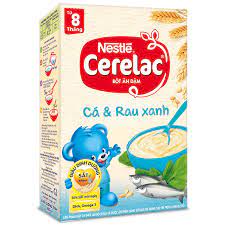 Bột ăn dặm Nestle Cerelac vị mặn (Cá,Gà,Rau xanh) hộp 200g