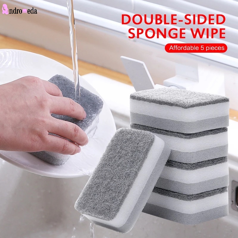 Set 5 Miếng Bọt Biển Rửa Chén Hai Mặt Đa Năng Tiện Dụng