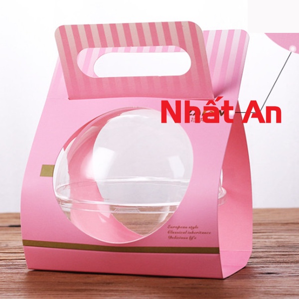 Hộp nhựa tròn đựng bánh - Set 100 bộ