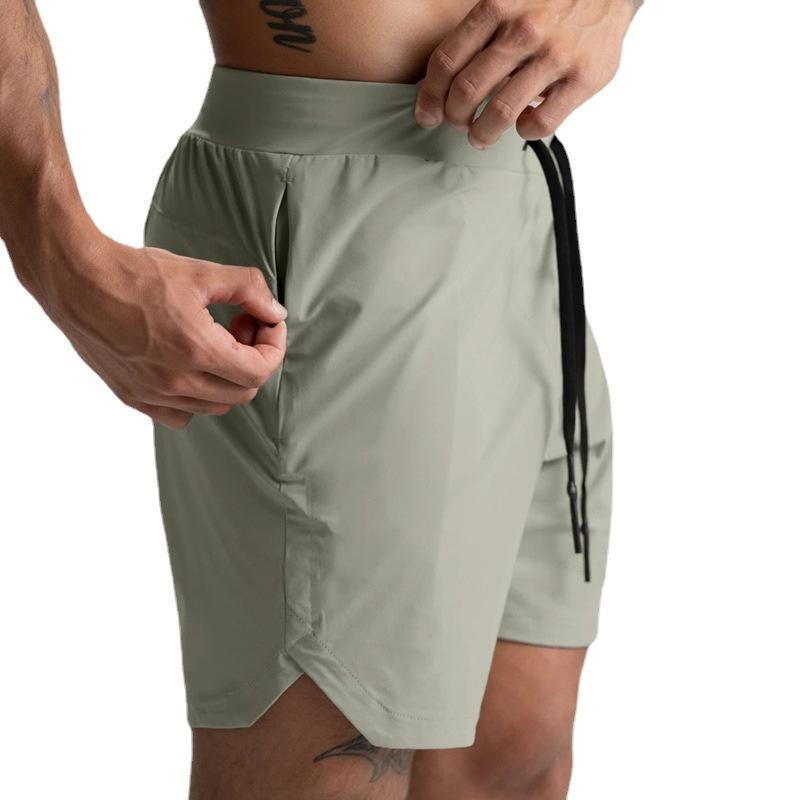 Quần Short Thể Thao Một Lớp Màu Trơn Mau Khô Thời Trang Nam