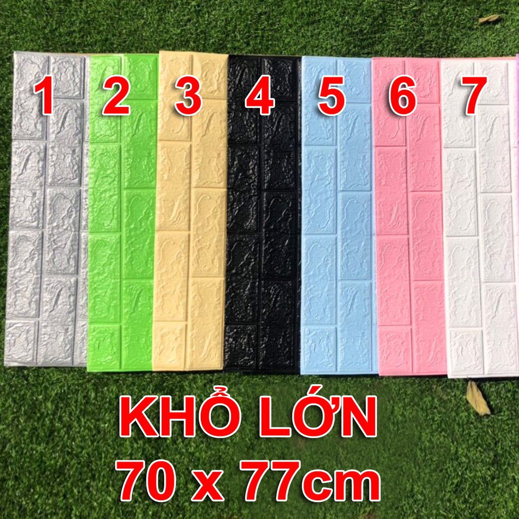 [Xả Kho Giá Sỉ] Xốp dán tường giả gạch 3D - Loại 1 - Khổ 70 x 77 cm - Chống ẩm mốc cách âm cách nhiệt - Có keo dán sẵn | BigBuy360 - bigbuy360.vn