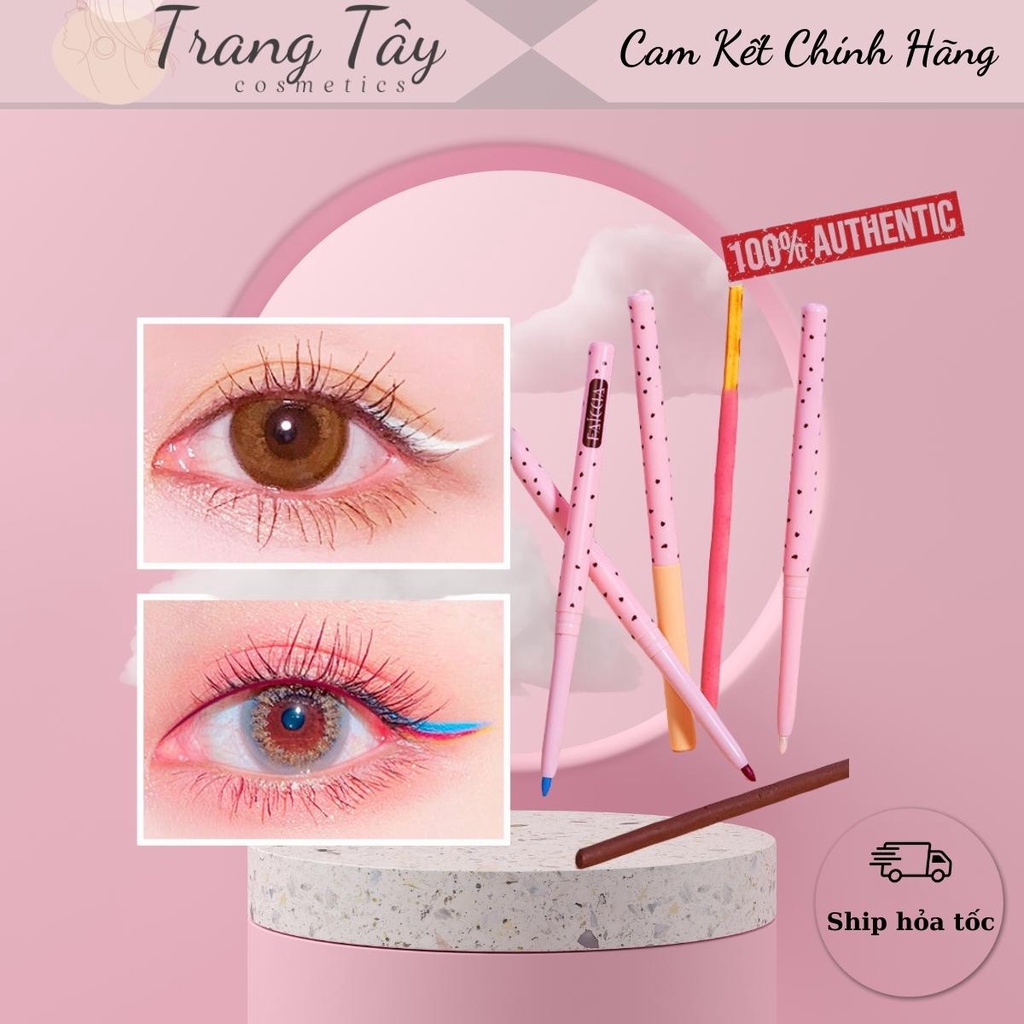 Chì sáp kẻ mí mắt Faiccia hồng chấm bi đen
