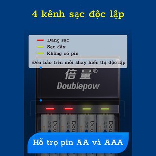 Sạc pin Doublepow DP-UK83 tự ngắt, chuyên dụng sạc pin AA/AAA, 4 khe sạc được 4 viên pin AA hoặc AAA hàng chính hãng