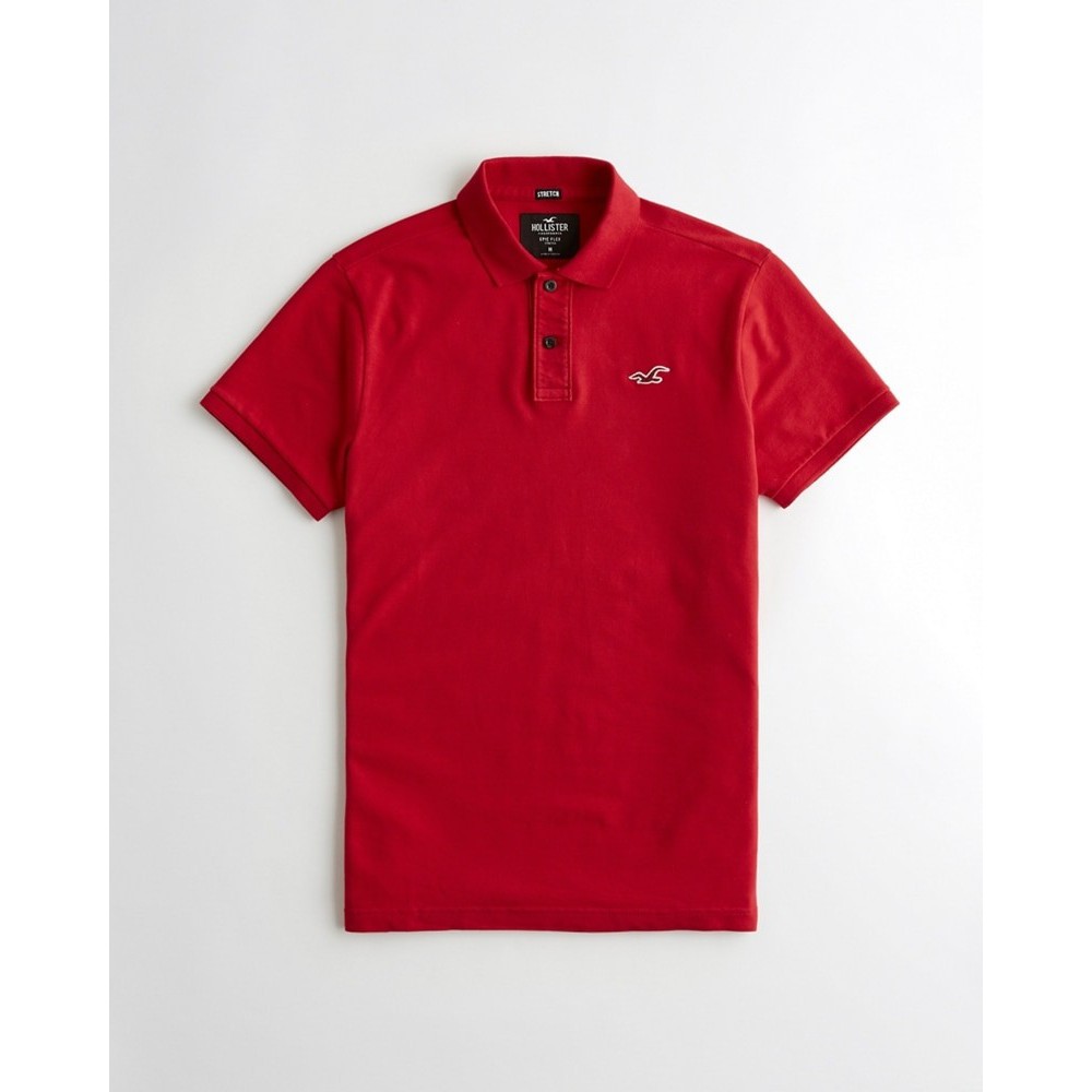 Áo thun nam Hollister HOL-PO196 Stretch Classic Fit Polo Red