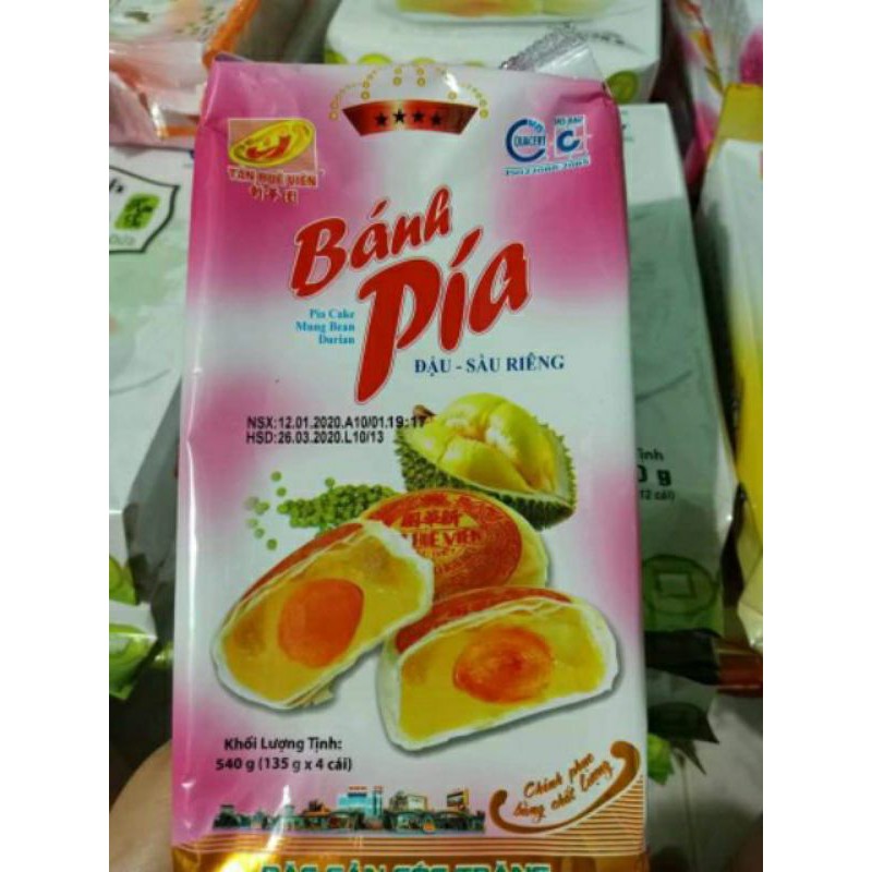 Bánh pía Tân Huê Viên 4 sao có trứng 540gr