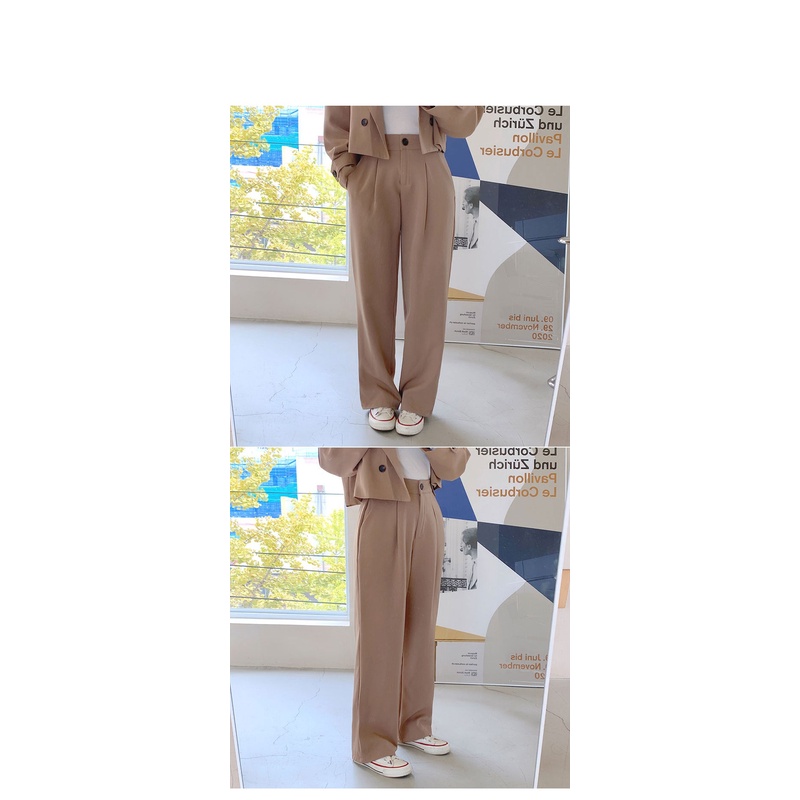 Set Đồ Quần Dài Áo Khoác Lửng Doding Crop Pintuck Twopiece J-BLIN