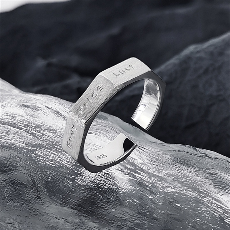 Nhẫn Trang Sức Có Thể Điều Chỉnh Phong Cách Retro Bằng Bạc 925 Cho Nam Nữ F826