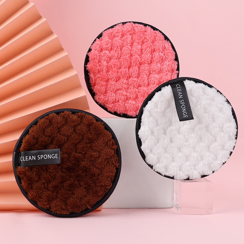 1 Miếng Bông Tẩy Trang Bằng Sợi Microfiber Mềm Có Thể Tái Sử Dụng Kèm Túi Đựng