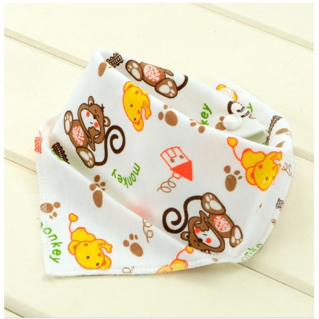 [SẢ KHO] Set 5 Khăn Yếm Tam Giác 100%cotton có cúc bấm cho bé