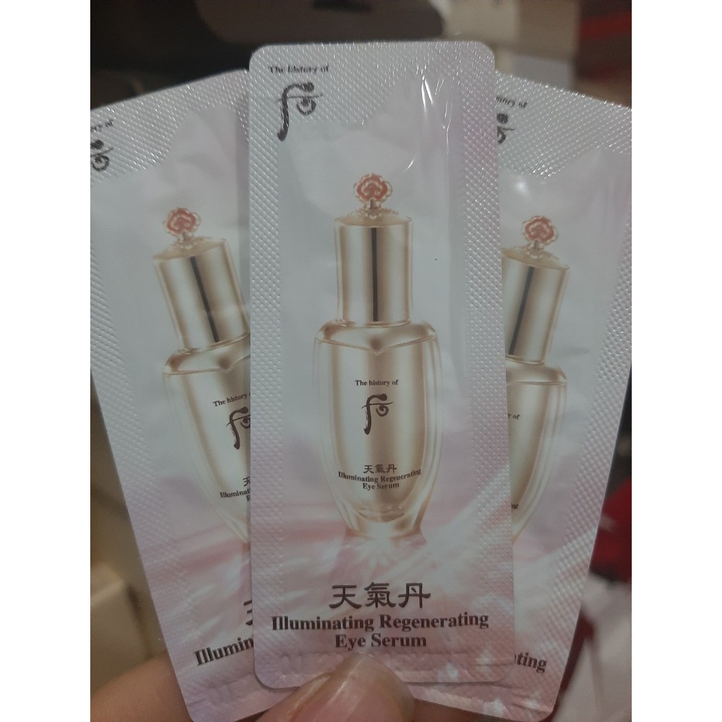 5 gói Serum Tinh chất trẻ hóa dưỡng vùng da mắt Whoo Cheongidan Llluminating Regenerating Eye Serum